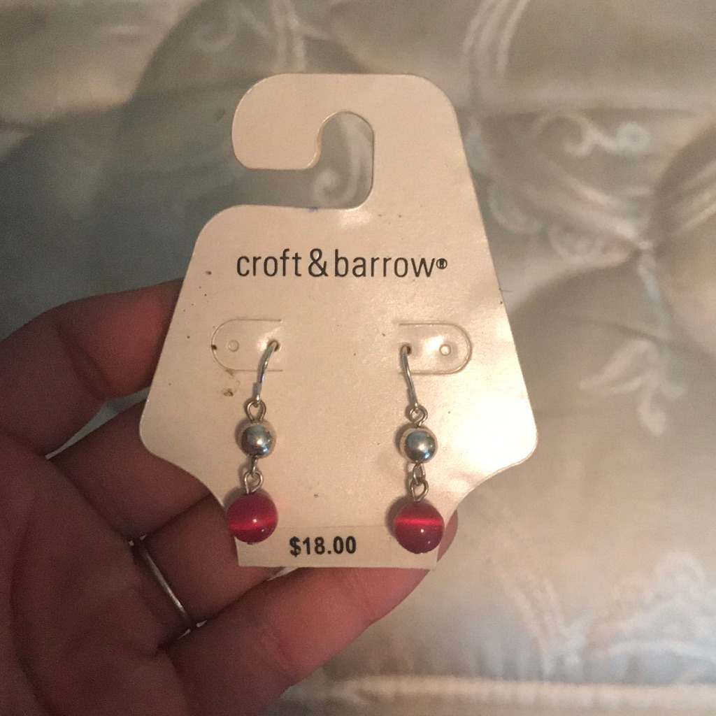 Pink Dangly Earrings 5$